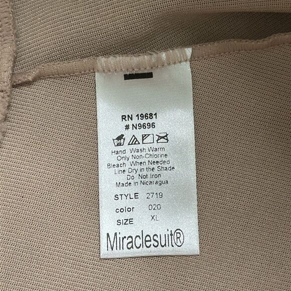Miraclesuit High‎ Waist Mid Thigh Nude Tan Shapewear Size XL - Picture 10 of 11
